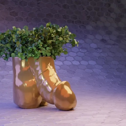 Penis Planter 3Dプリントモデル .c4d .max .obj .3ds .fbx .stl .blend 