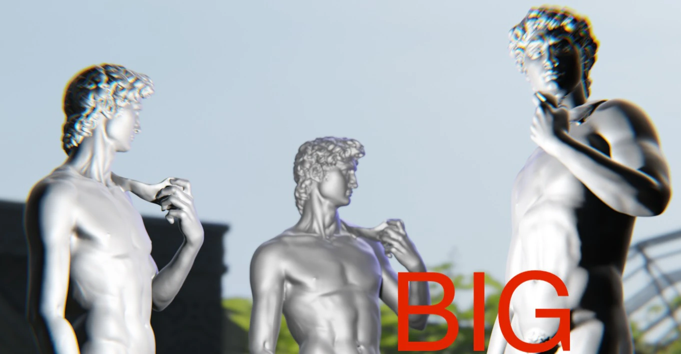 David Big Thing 3D Print Model .c4d .max .obj .3ds .fbx .stl .blend 