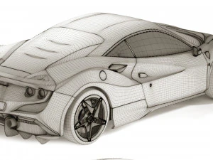 Ferrari F8 Tributo 3D Model