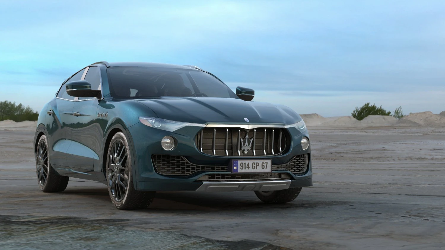 Maserati Levante Granlusso 3D Model .c4d .max .obj .3ds .fbx .stl .blend