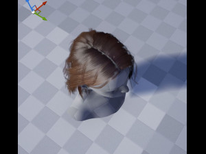 Realtime Medium Length Hairstyle Modelo 3D