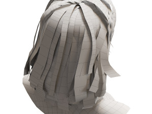 Realtime Medium Length Hairstyle Modelo 3D