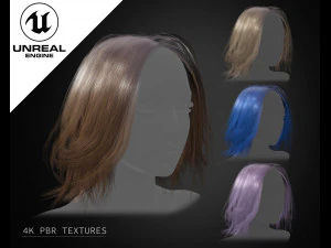 Hair002 Low-poly 3D Model