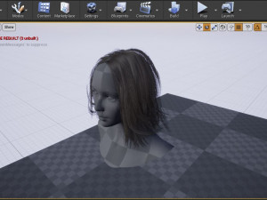 Hair002 Low-poly 3D-Modell
