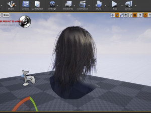 Hair002 Low-poly 3D-Modell