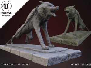 Stone Wolf Low-poly 3D 模型
