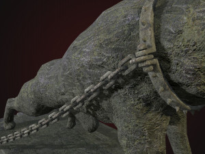 Stone Wolf Low-poly 3D 模型