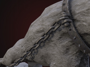 Stone Wolf Low-poly 3D 模型