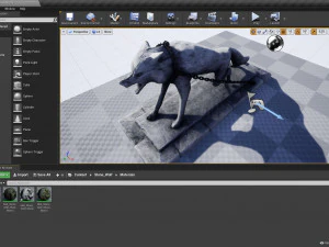Stone Wolf Low-poly 3D Model