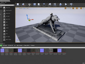 Stone Wolf Low-poly 3D 模型