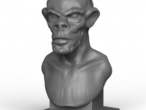 Print Ready 3D Ape Statue 3D 模型