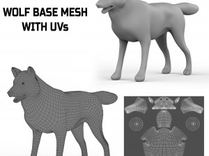 Wolf Base Mesh 3D 模型