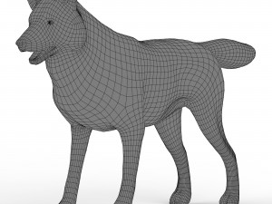 Wolf Base Mesh 3D Model