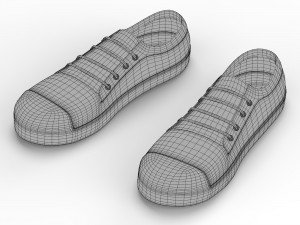 Cartoon Shoe 3D Model