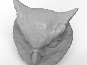 Owl Head 3D Printable Model 3Dモデル