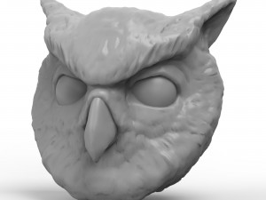 Owl Head 3D Printable Model 3D 模型