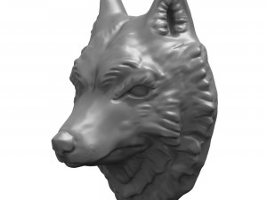 Wolf Head 3D Printable Model 3D-Modell