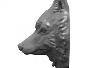 Wolf Head 3D Printable Model 3D Model