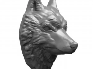 Wolf Head 3D Printable Model 3D Model
