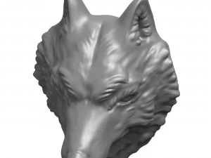 Wolf Head 3D Printable Model 3D Model