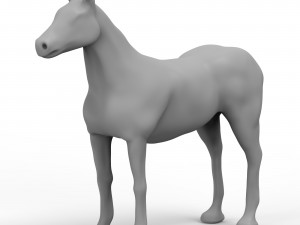 Horse Base Mesh 3D Модель