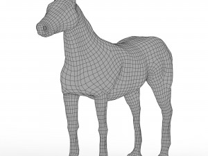Horse Base Mesh 3D Модель