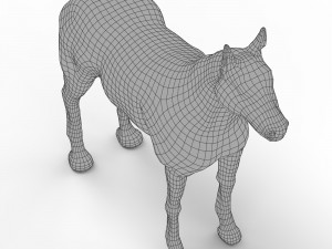 Horse Base Mesh 3D Модель