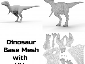 Dinosaur Base Mesh 3D Model