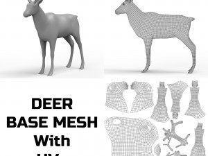 Deer Base Mesh 3Dモデル