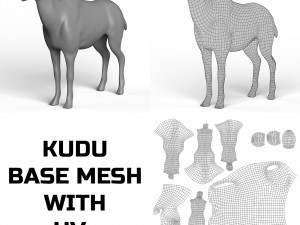 Kudu Base Mesh 3D 模型