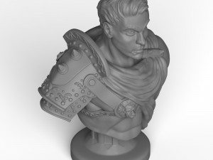 Print Ready Male Warrior Statue 3D Model