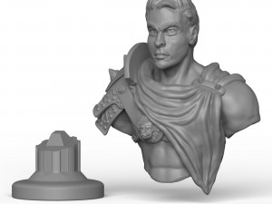 Print Ready Male Warrior Statue 3D Model