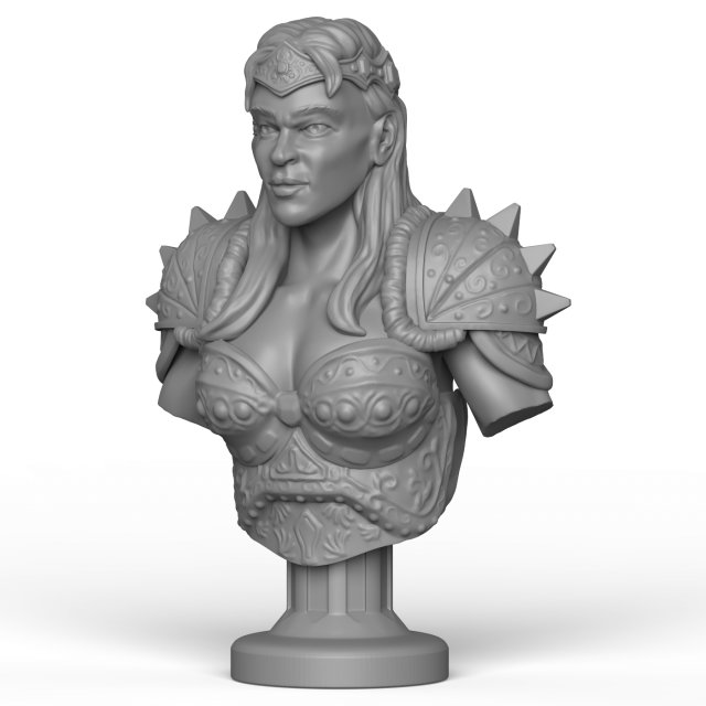 Female Warrior Statue Modelo de impresión 3D .c4d .max .obj .3ds .fbx .stl .blend 