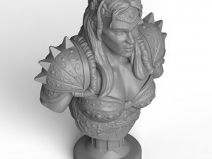Female Warrior Statue Modelo de impresión 3D