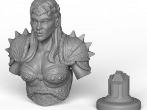 Female Warrior Statue Modelo de impresión 3D
