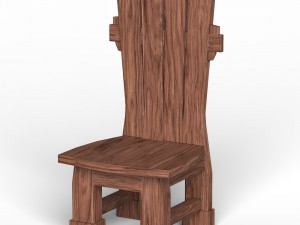 Wooden Chair 01 3D 模型