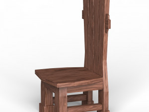 Wooden Chair 01 3D Model