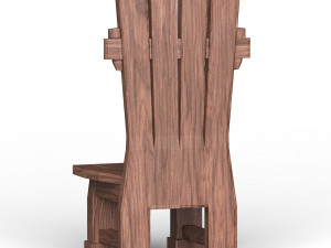 Wooden Chair 01 3D Model