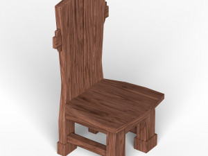Wooden Chair 01 3D Model