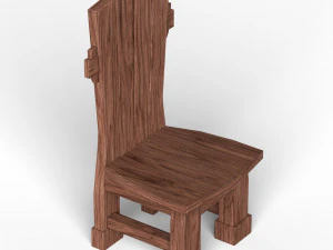 Wooden Chair 01 3D Model