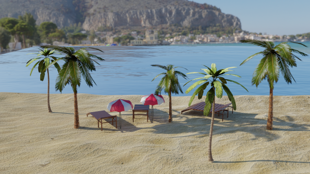 Beach Modello 3D .c4d .max .obj .3ds .fbx .stl .blend 