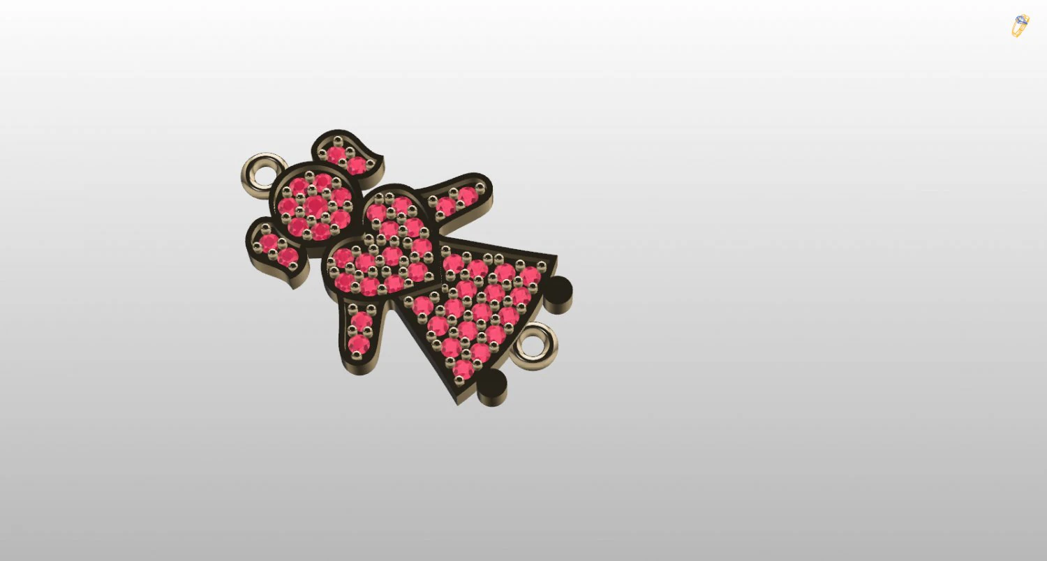 Girl bracelet 3D Model .c4d .max .obj .3ds .fbx .stl .blend 