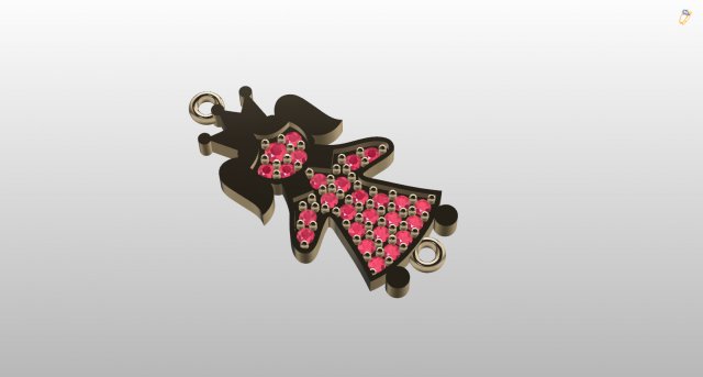 Girl bracelet 3D Model .c4d .max .obj .3ds .fbx .stl .blend 