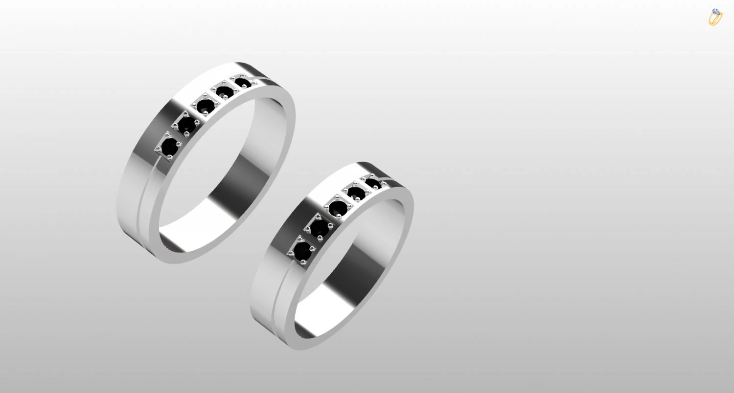 Wedding rings 3D Model .c4d .max .obj .3ds .fbx .stl .blend 