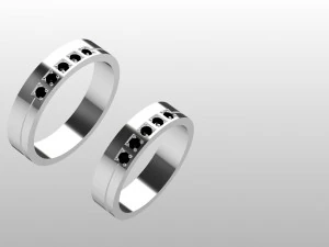 Обручальные кольца 3D Модель