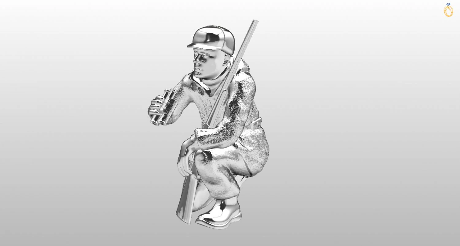 Hunter 3D Model .c4d .max .obj .3ds .fbx .stl .blend 