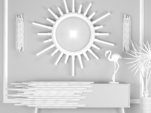 of mirror and wall console 3Dモデル
