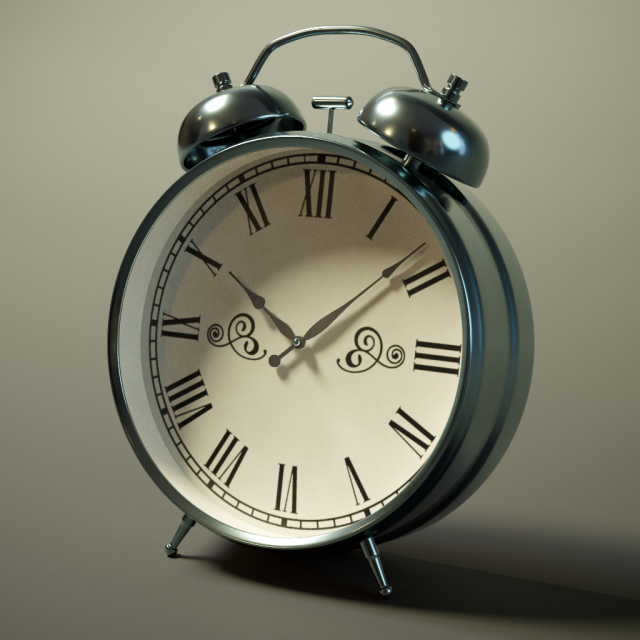 Table Clock Modello 3D .c4d .max .obj .3ds .fbx .stl .blend 