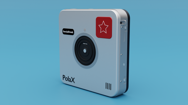 PolaX Instant Camera 3D Model .c4d .max .obj .3ds .fbx .stl .blend 