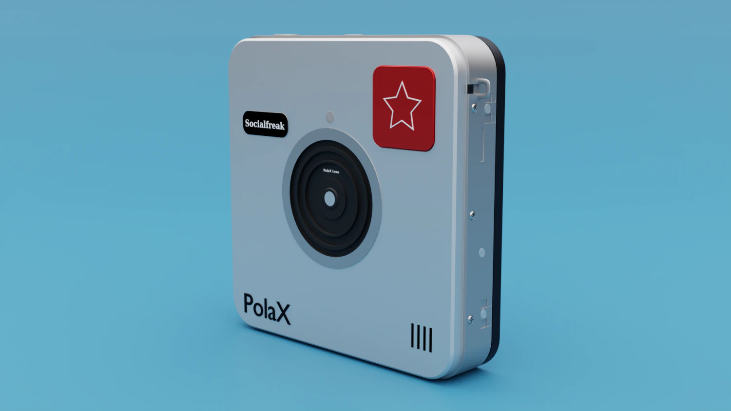 PolaX Instant Camera 3D Model .c4d .max .obj .3ds .fbx .stl .blend 
